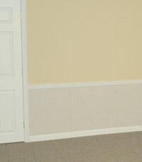Basement restoration wall for water-damaged drywall